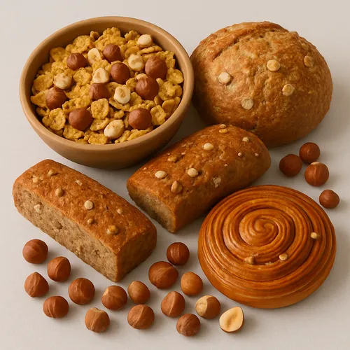 Hazelnuts in cereal and bakery products