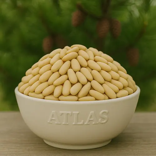 Bulk pine nuts packed for export